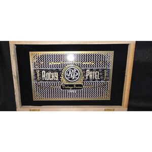 Vintage Series Rocky Patel 1992 Wood Cigar Box. Ecuadorian Sumatra. Toro.